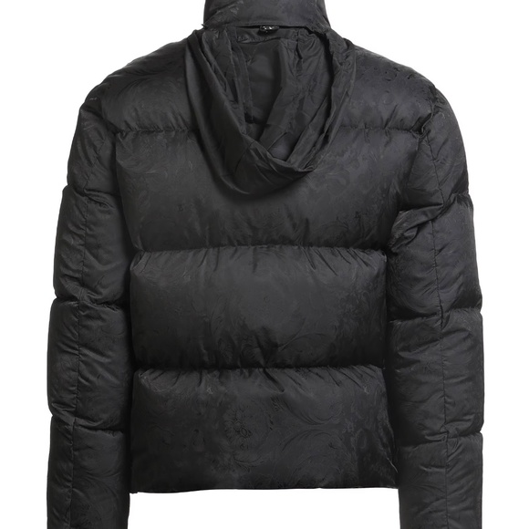 AUTHENTIC VERSACE Black Barocco Light Puffer Down Jacket sz M, NEW - Picture 4 of 16